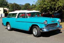 Fresh Stock Skyline Blue #588 Paint Color on 1955 Chevrolet Nomad Station Wagon